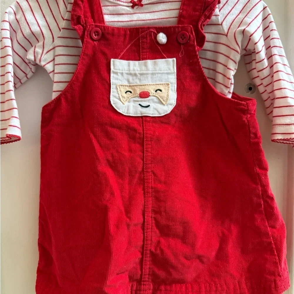 Carter’s Santa Jumper, Shirt, & Tights